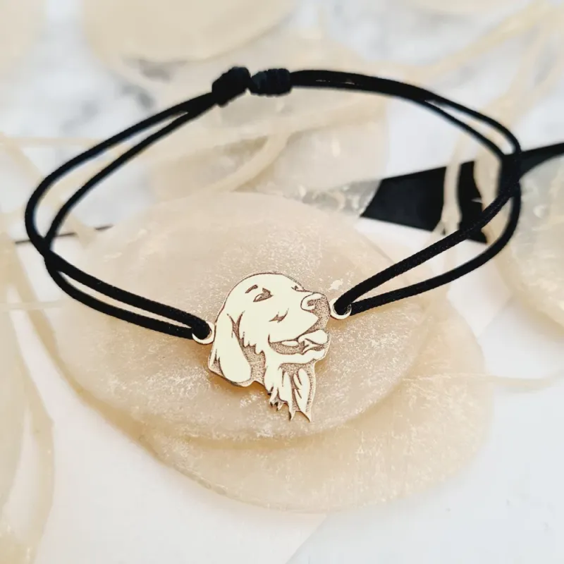 Bratara Golden Retriever - Aur Galben 14K - Snur reglabil, diverse culori picture - 2
