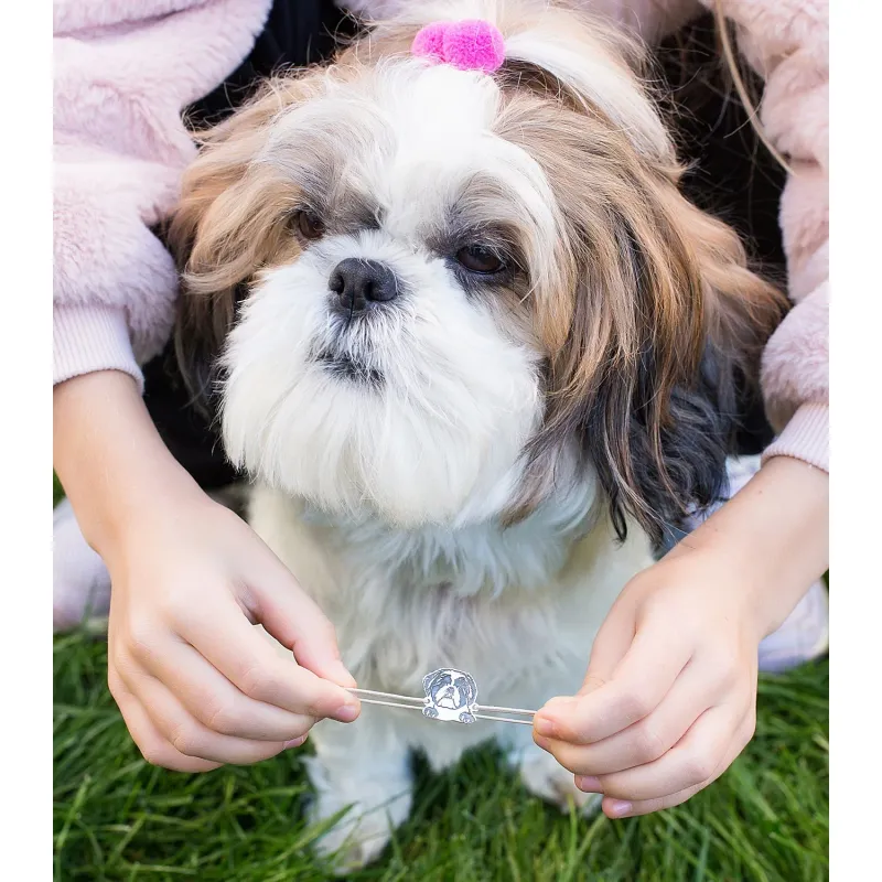 Bratara personalizata - Caine rasa Shih Tzu - Argint 925 - snur reglabil diverse culori picture - 8