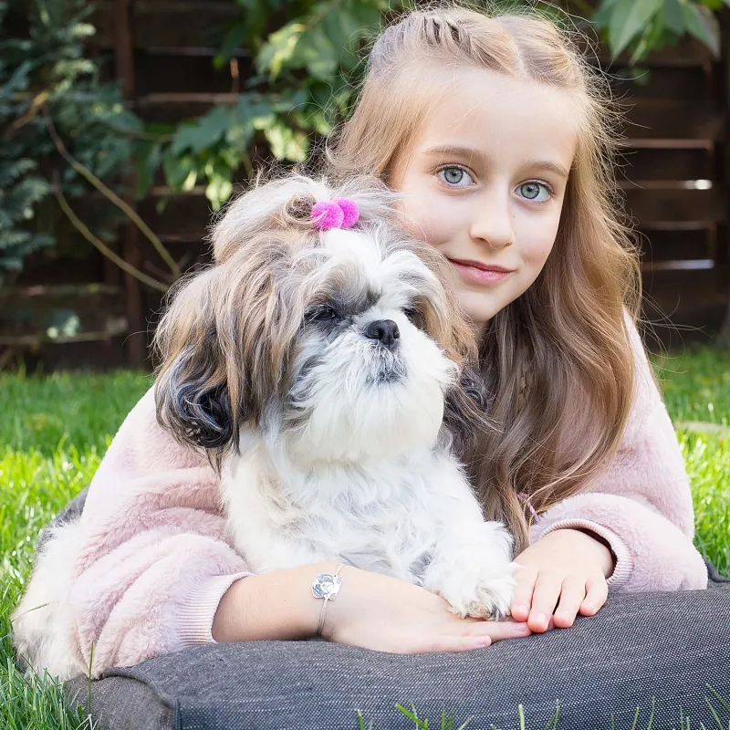 Bratara personalizata - Caine rasa Shih Tzu - Argint 925 - snur reglabil diverse culori picture - 5