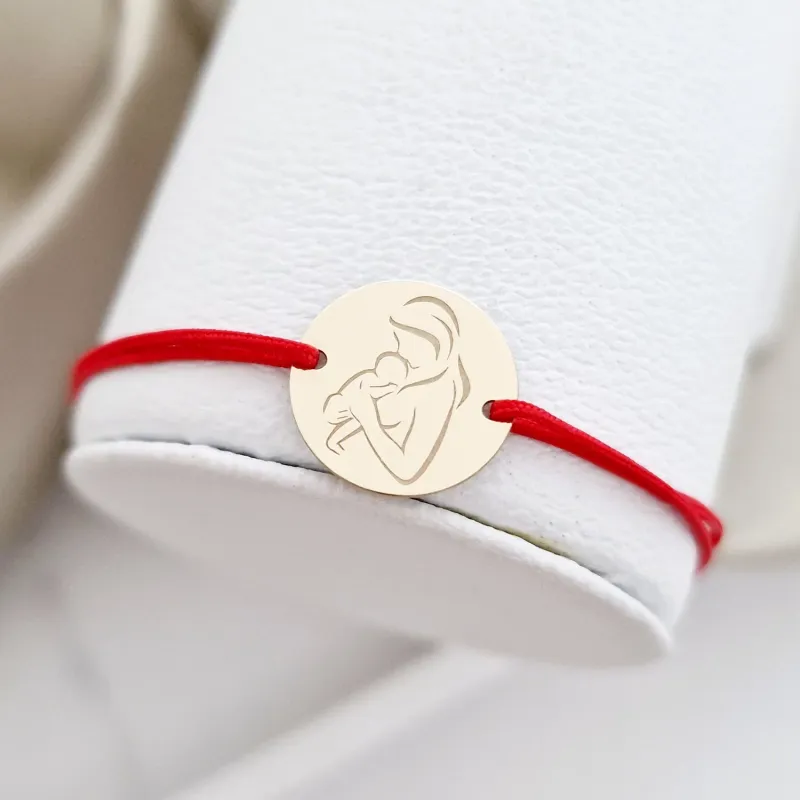 Bratara personalizata - Proaspata Mamica - Aur Galben 14K - snur reglabil picture - 2