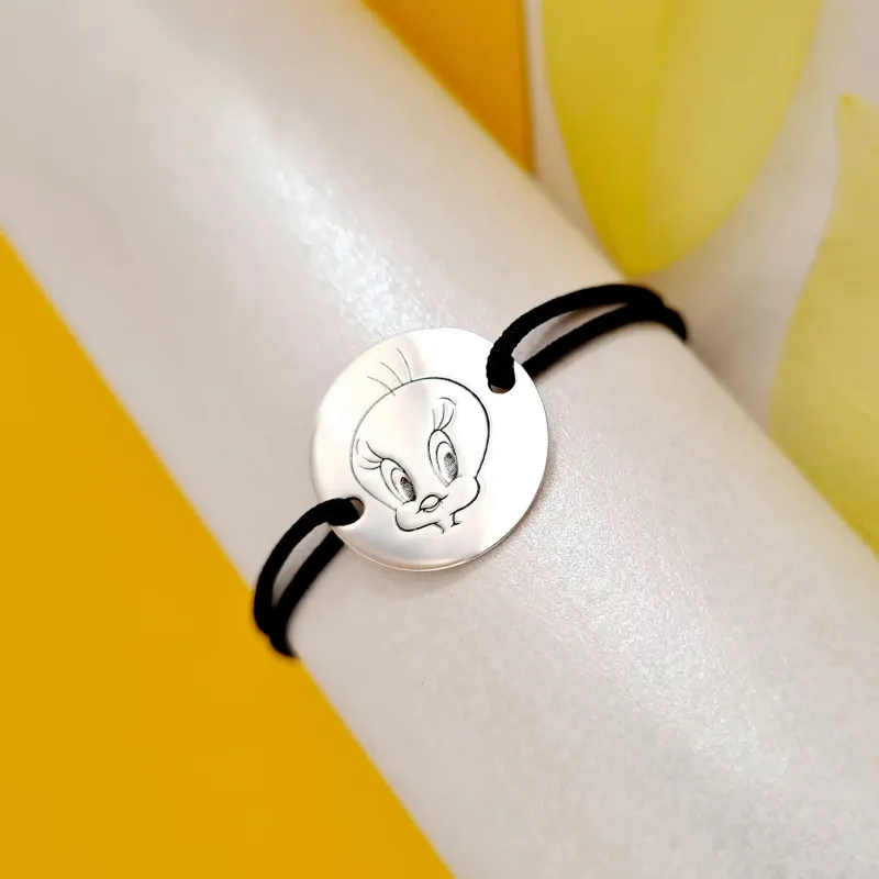 Bratara personalizata - Twetty - Argint 925, snur reglabil picture - 6