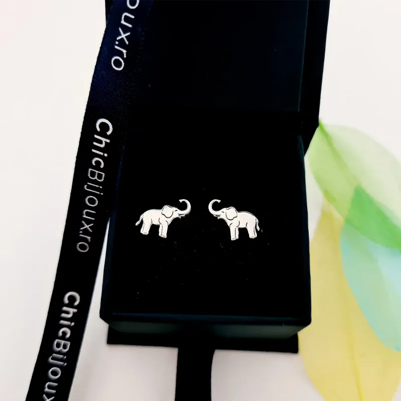 Cercei Elefant - Argint 925, surub picture - 6