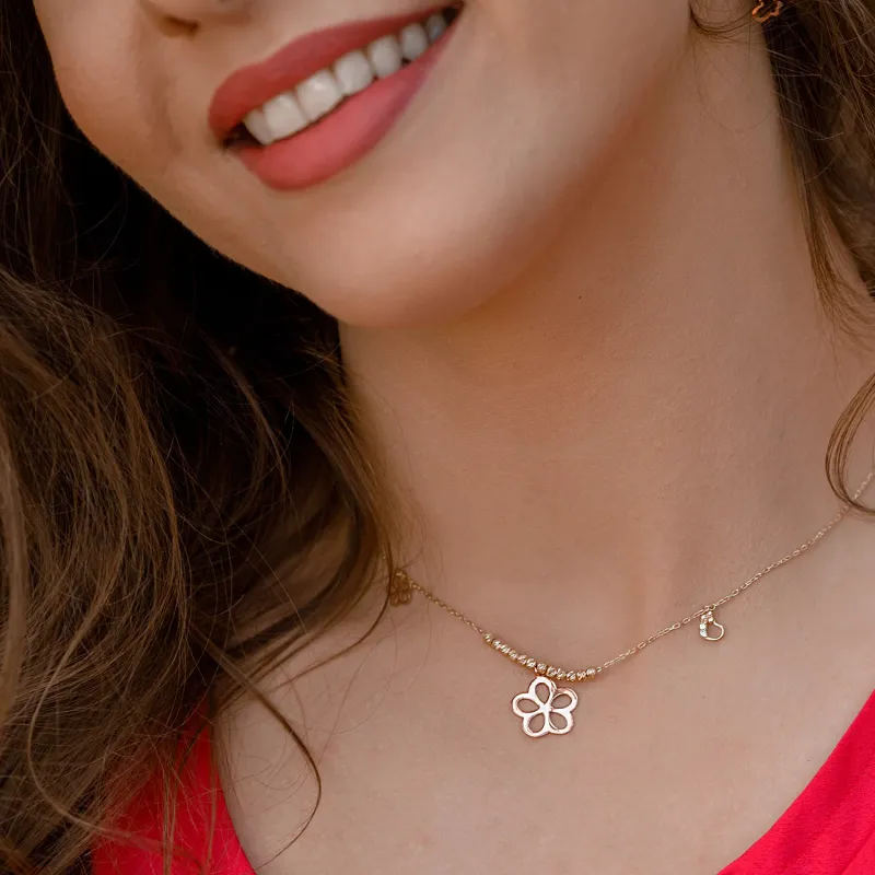 Colier colectia Fairyland - Blooming love - Argint 925 placat cu Aur Galben si Roz 18K picture - 2