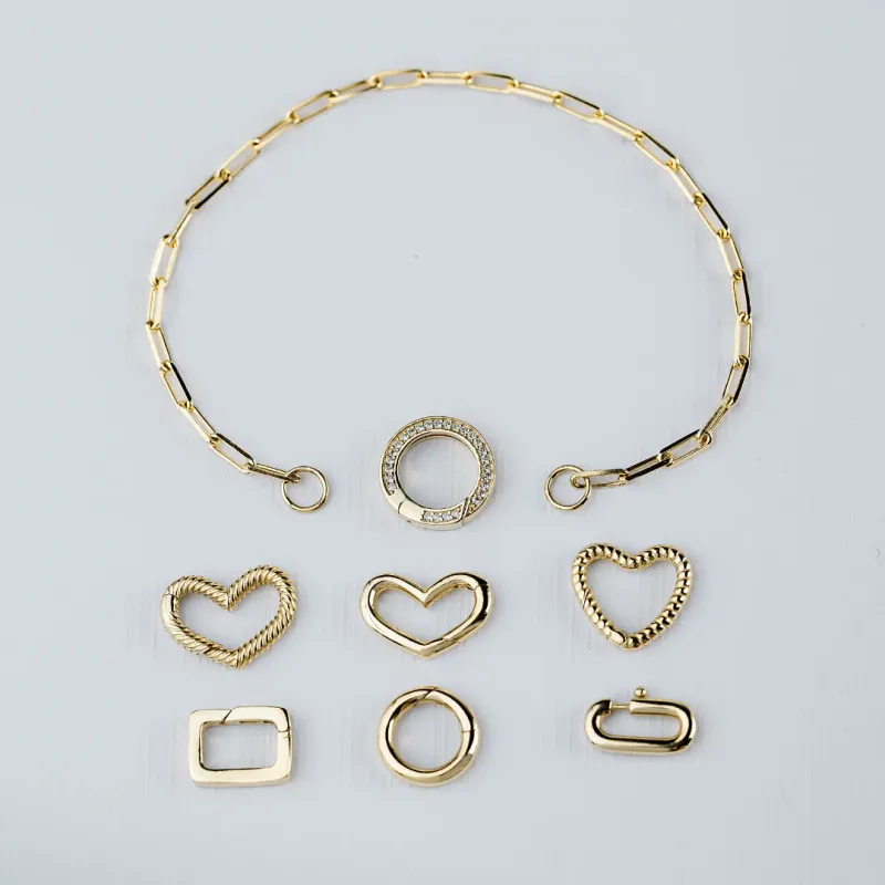 ELM-Origin – Brățară bază MINI PAPERCLIP – Argint placat cu Aur Galben 18K picture - 2