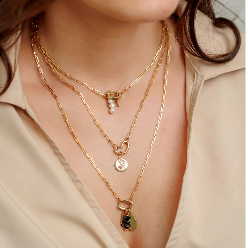 ELM-Origin – Lănțișor bază MINI PAPERCLIP – Argint placat cu Aur Galben 18K picture - 7