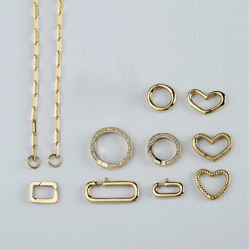 ELM-Origin – Lănțișor bază MINI PAPERCLIP – Argint placat cu Aur Galben 18K picture - 2