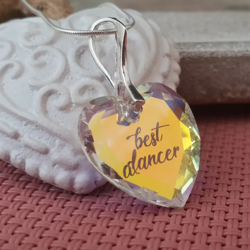 Lantisor cristal Swarovski inima gravat - Best Dancer picture - 3