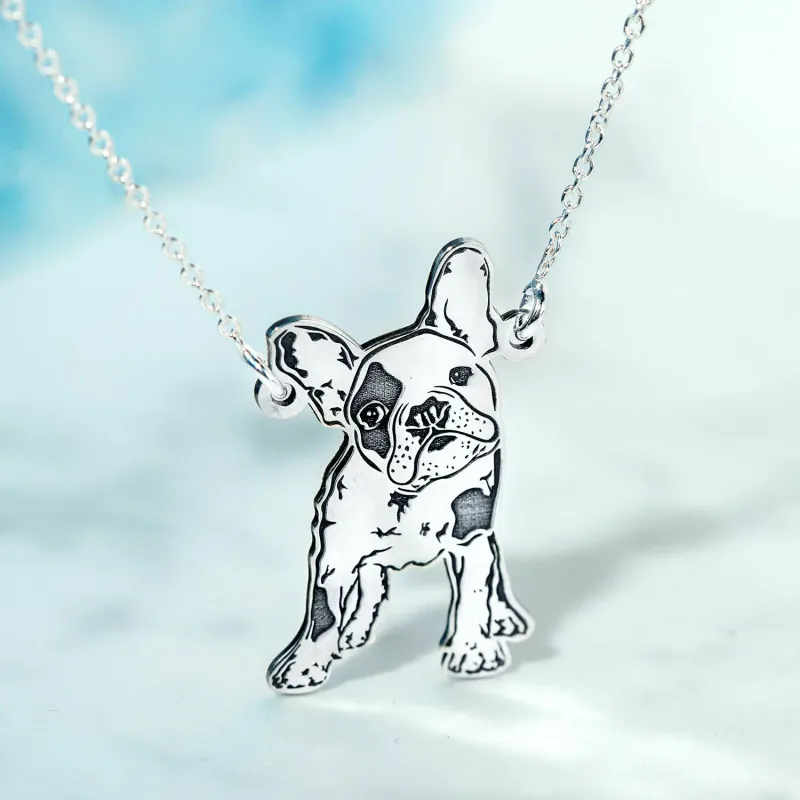 Lantisor cu pandantiv BULLDOG - Argint 925 picture - 3
