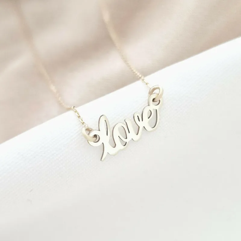 Lantisor cu pandantiv love - Aur Galben 14K picture - 2