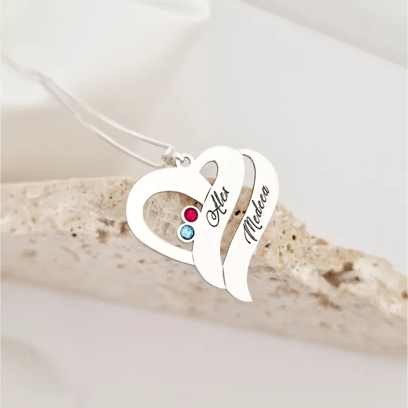 Lantisor Iubire Pura - Argint 925 si cristale Swarovski