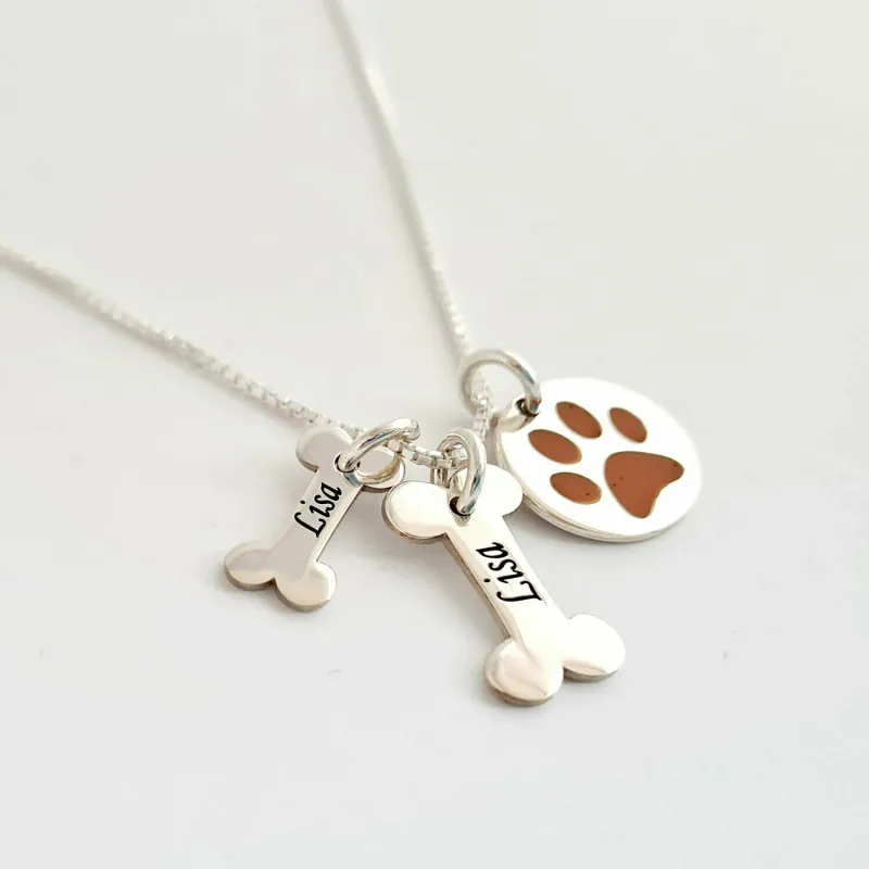 Lantisor personalizat - Oase si Labuta decorata cu email - Argint 925 picture - 5
