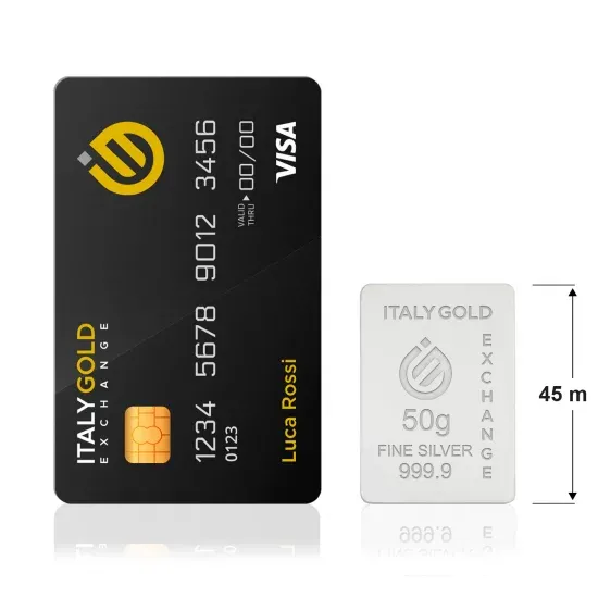 Lingou Argint Pur 999.9 de 50g Personalizat picture - 2