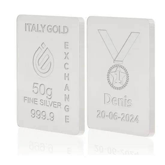 Lingou Argint Pur 999.9 de 50g Personalizat picture - 16