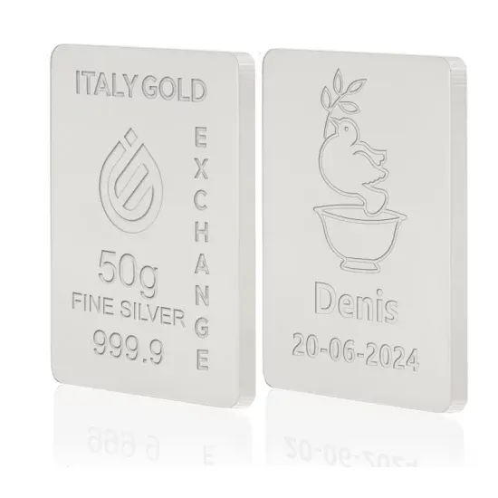 Lingou Argint Pur 999.9 de 50g Personalizat picture - 11