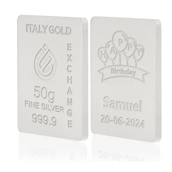Lingou Argint Pur 999.9 de 50g Personalizat picture - 13