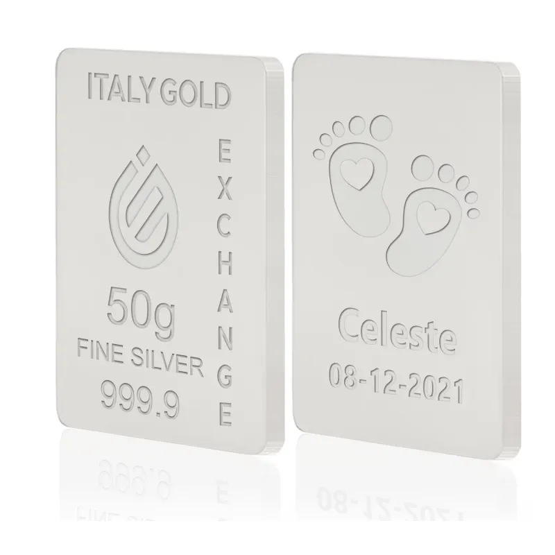 Lingou Argint Pur 999.9 de 50g Personalizat picture - 10