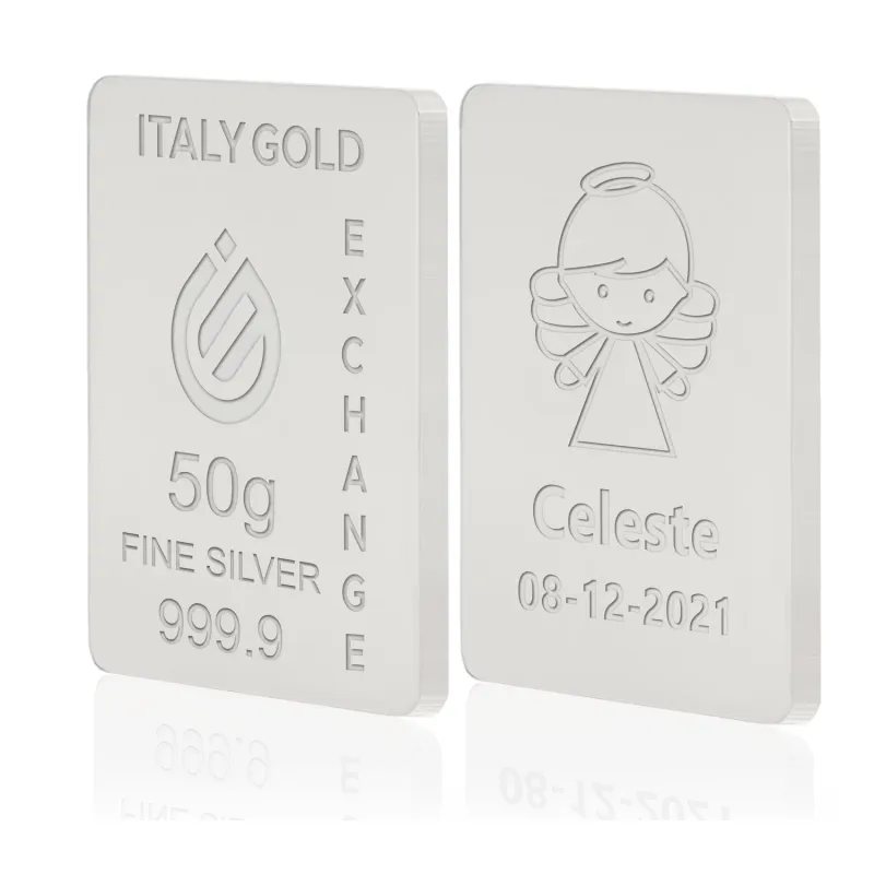 Lingou Argint Pur 999.9 de 50g Personalizat picture - 8