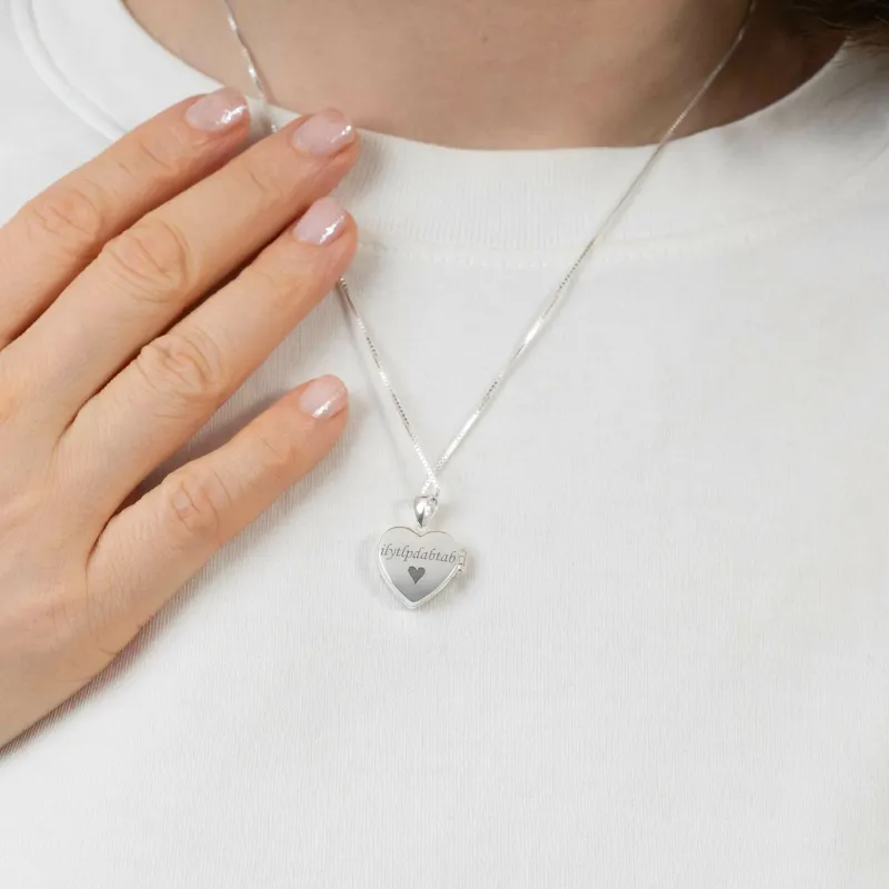 Medalion Amintiri in inima - Locket cu poze in interior - Argint 925 si email rosu picture - 7