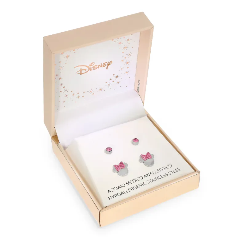 Set Cercei Disney Minnie Mouse - Otel Medical Inoxidabil si Cristale Roz picture - 2