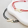 Set 2 bratari personalizate - Model infinit - Argint 925 placat cu Aur Galben 18K - Snur reglabil, diverse culori