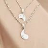 Set 2 lantisoare cu pandantive Yin&Yang personalizate - Diamante naturale - Argint 925