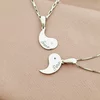 Set 2 lantisoare cu pandantive Yin&Yang personalizate - Diamante naturale - Argint 925