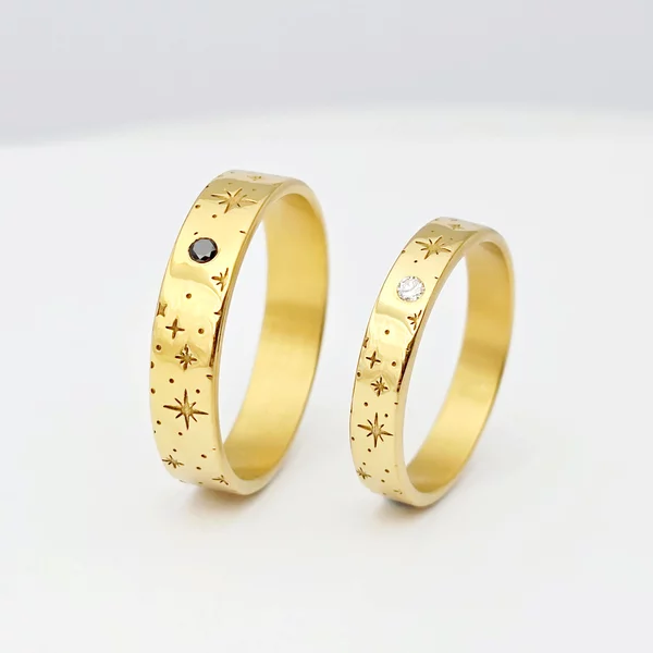 Verigheta Astralis - Argint placat cu Aur Galben 18K - Diamant natural