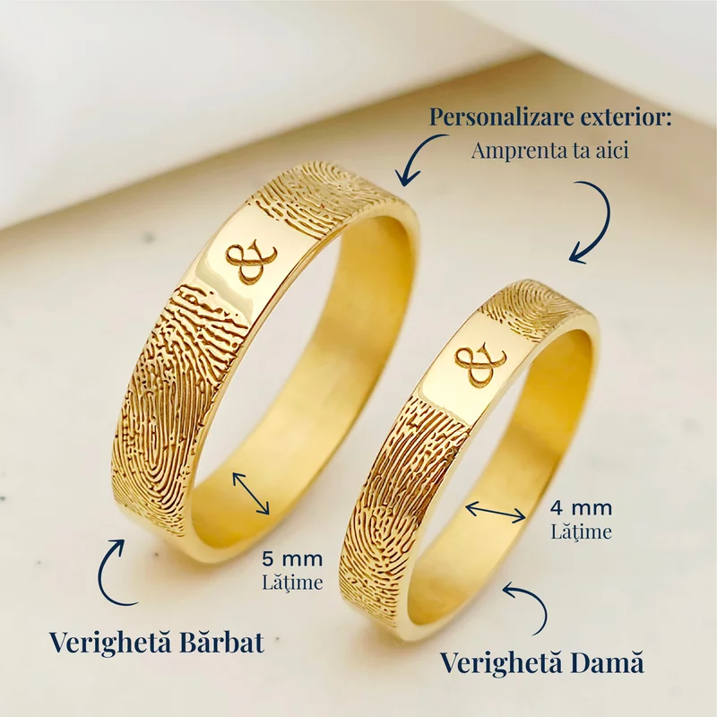Verigheta Urmele dragostei - Argint placat cu Aur Galben 18K picture - 3