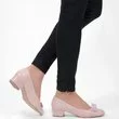 Pantofi din piele naturala roz Phoebe