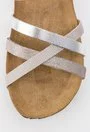 Sandale gri deschis cu argintiu din piele naturala Ariolla