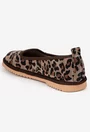Balerini dama din piele naturala animal print