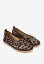 Balerini dama din piele naturala animal print