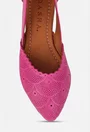 Balerini dama fuchsia din piele naturala