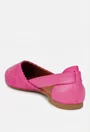Balerini dama fuchsia din piele naturala