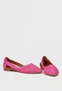 Balerini dama fuchsia din piele naturala