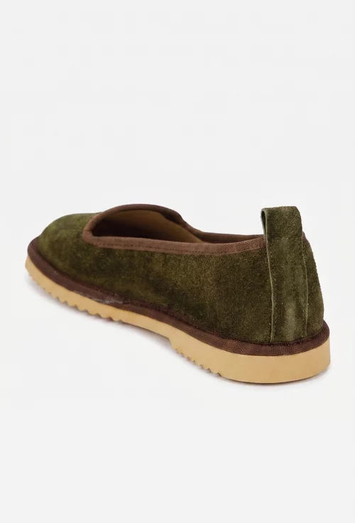 Balerini dama kaki din piele intoarsa