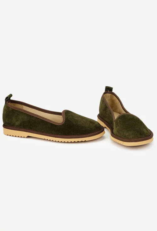Balerini dama kaki din piele intoarsa