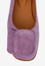 Balerini dama mov din piele intoarsa