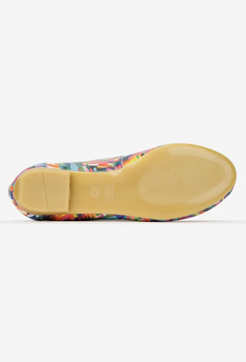 Balerini dama multicolori din piele naturala