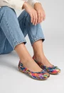 Balerini dama multicolori din piele naturala