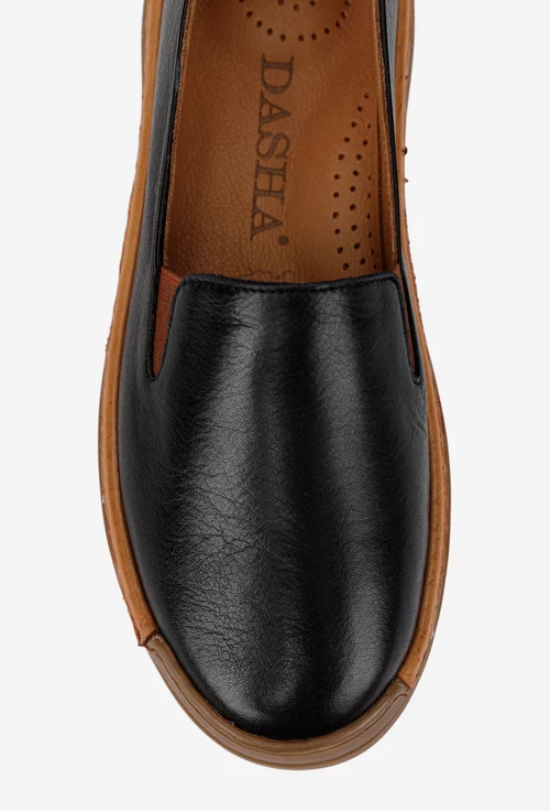 Balerini dama negri cu maro din piele naturala