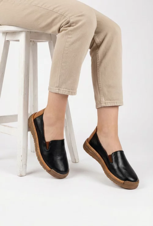 Balerini dama negri cu maro din piele naturala