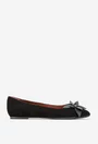 Balerini dama negri din piele intoarsa cu floare neagra