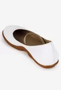 Balerini dama NUR albi din piele naturala