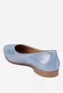 Balerini dama NUR bleu din piele cu varful ascutit