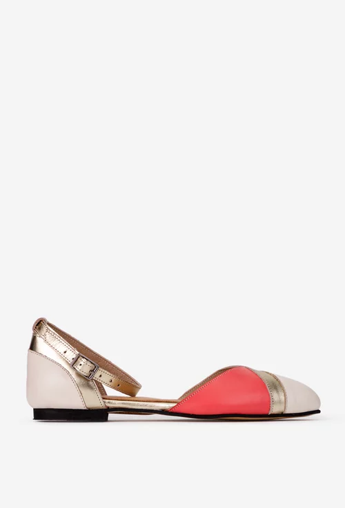 Balerini dama NUR din piele multicolora