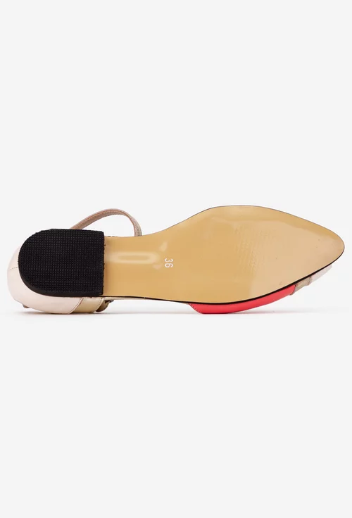Balerini dama NUR din piele multicolora