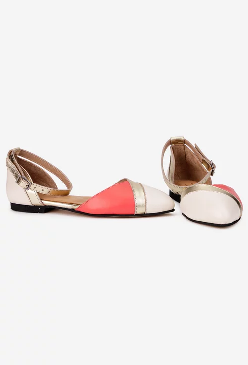 Balerini dama NUR din piele multicolora
