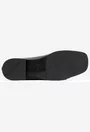 Balerini dama NUR din piele naturala neagra cu ornament