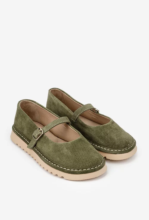 Balerini dama NUR kaki din piele intoarsa